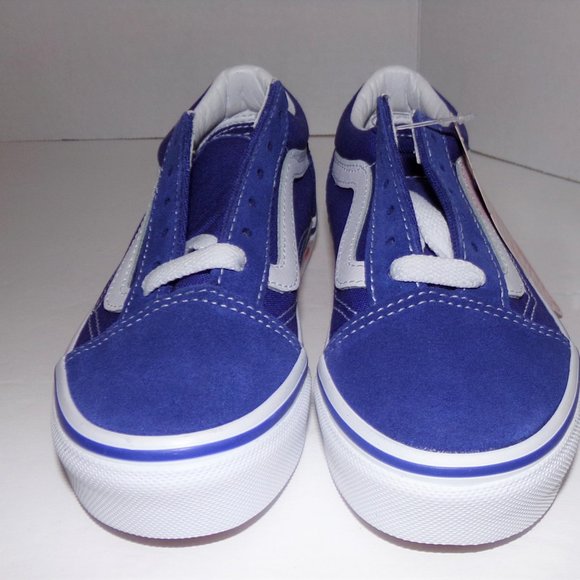 NEW KIDS SIZE 13 VANS CHECKER BOARD RAINBOW BLUE SUEDE LIKE WITH WHITE SO COOL! - Picture 2 of 10